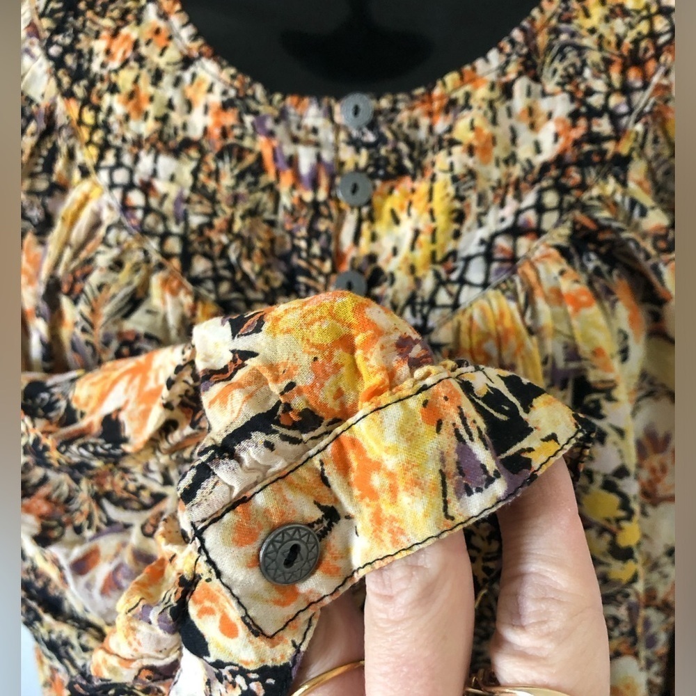 We the free free people boho cotton blouse xs - Picture 3 of 9